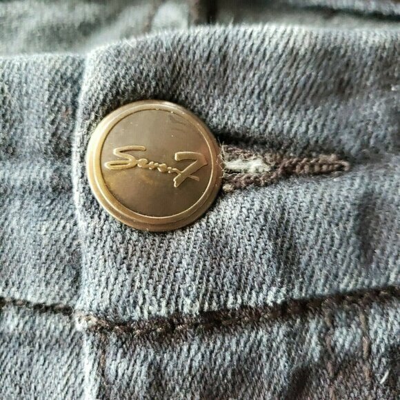 Seven7 Studio Bootcut Jeans Embroidered Flowers on Back Pockets Size 14 36X32 - Picture 7 of 10